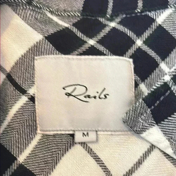Rails Black and White Plaid Shirt - Picture 2 of 5